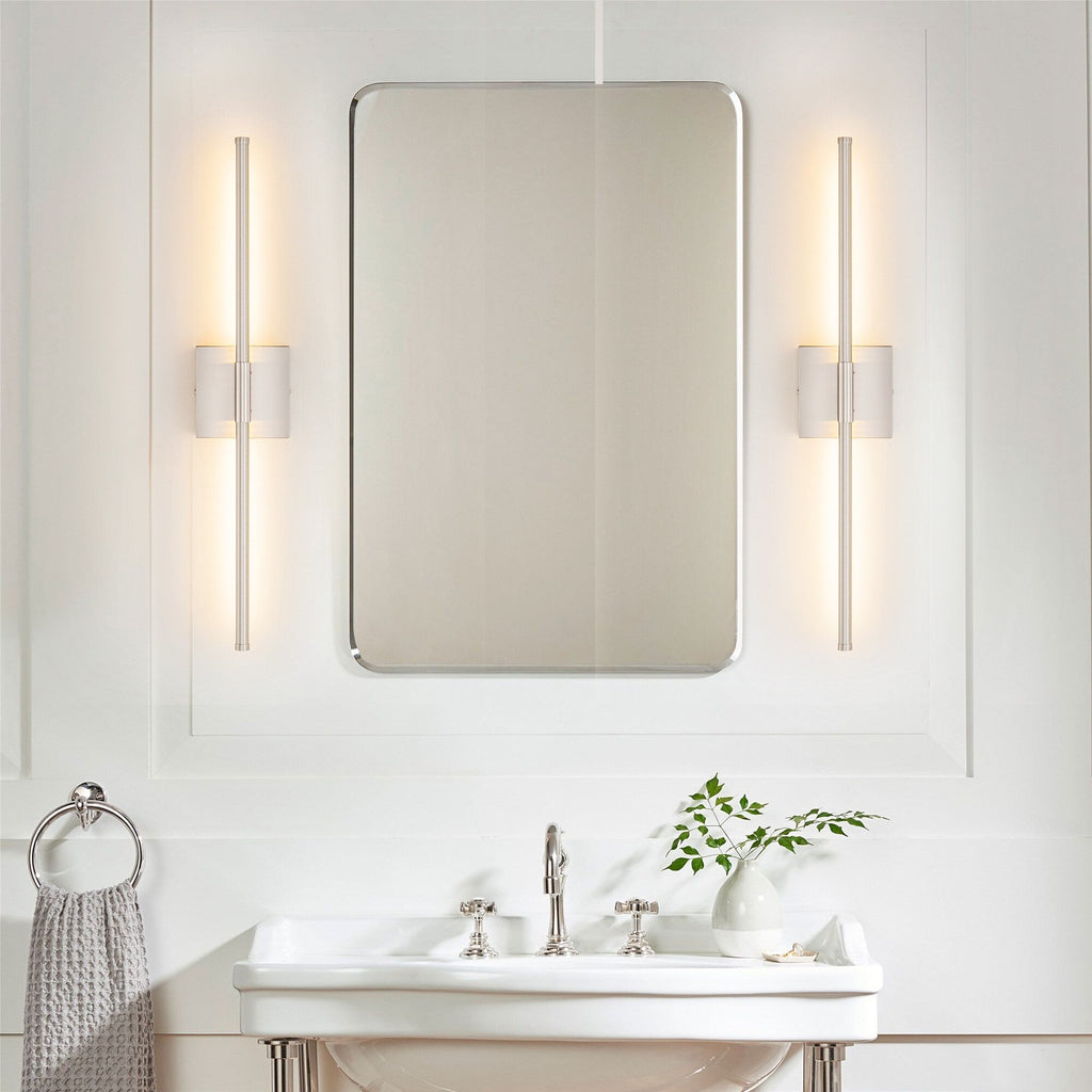 1-Light 23.6 in. Modern Linear Dimmable Integrated LED Bathroom Vanity Light Wall Sconce