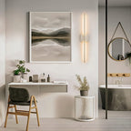 1-Light Black/ Gold/ Nickel Modern Long Linear Strip Wall Sconce Dimmable LED Bathroom Vanity Light
