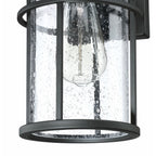 1 Light Black Coastal Barn Dome Outdoor Wall Lantern Clear Glass