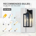 1-Light Matte Black Modern Outdoor Wall Lantern