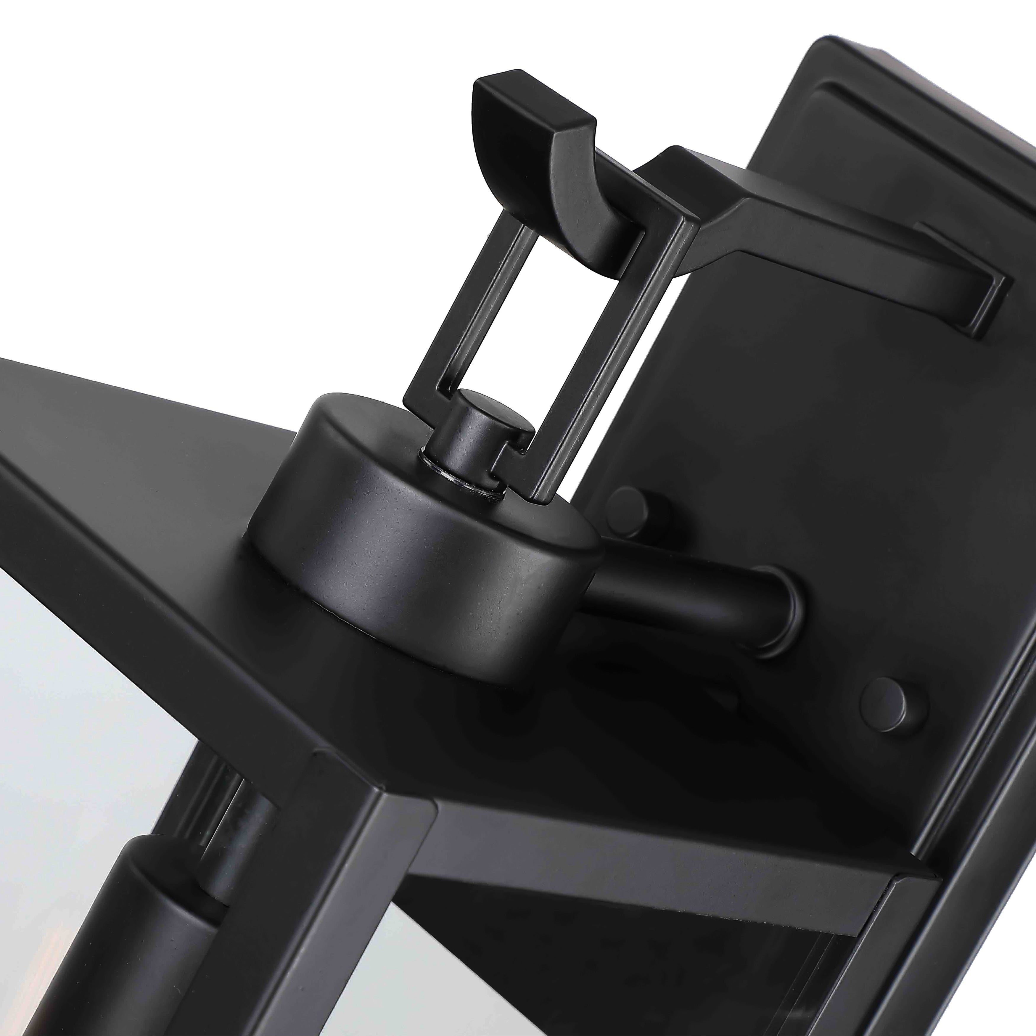 1-Light Matte Black Modern Outdoor Wall Lantern