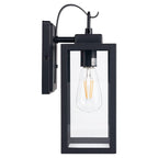 1-Light Outdoor Matte Black Wall Light Sconce