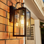1-Light Outdoor Matte Black Wall Light Sconce