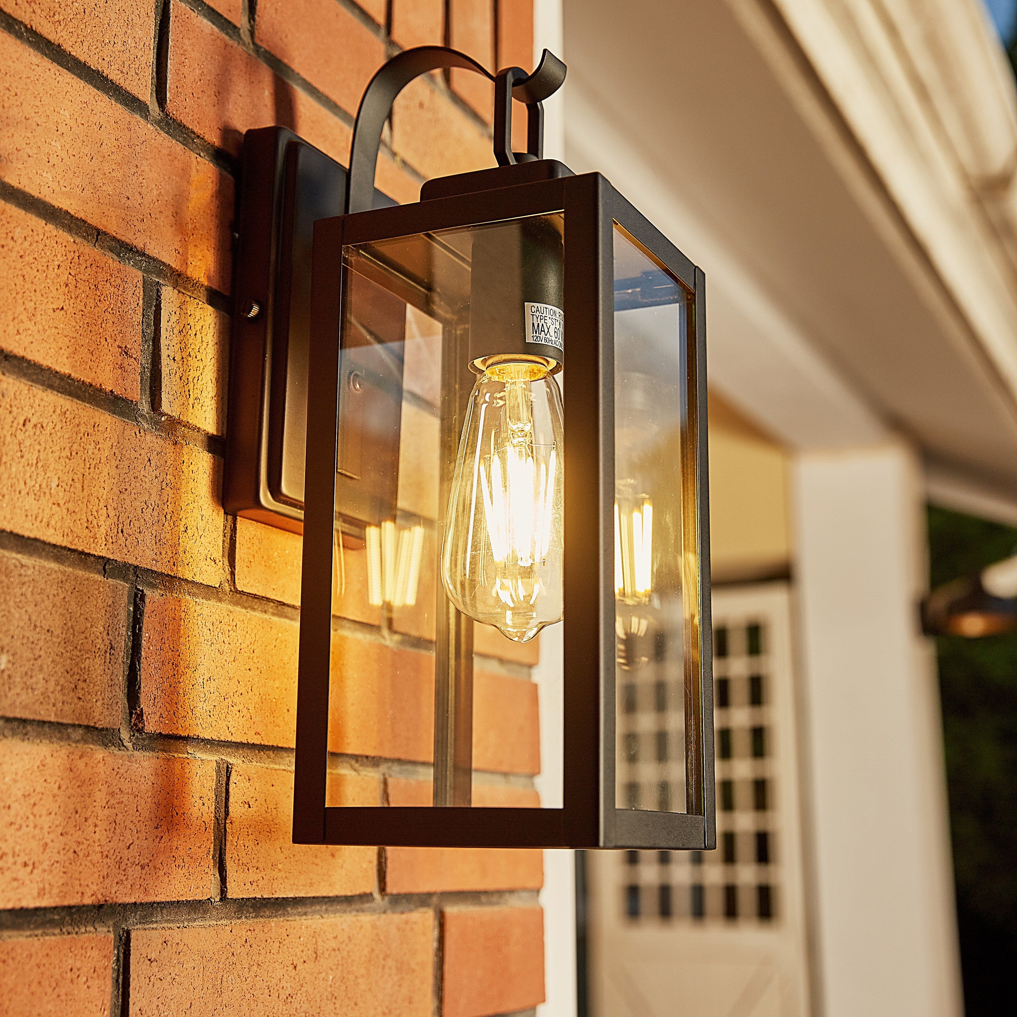 1-Light Outdoor Matte Black Wall Light Sconce