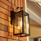 1-Light Outdoor Matte Black Wall Light Sconce