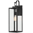 1-Light Outdoor Matte Black Wall Light Sconce