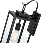 1-Light Outdoor Matte Black Wall Light Sconce