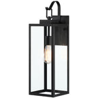 1-Light Outdoor Matte Black Wall Light Sconce