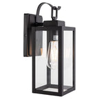 1-Light Outdoor Matte Black Wall Light Sconce