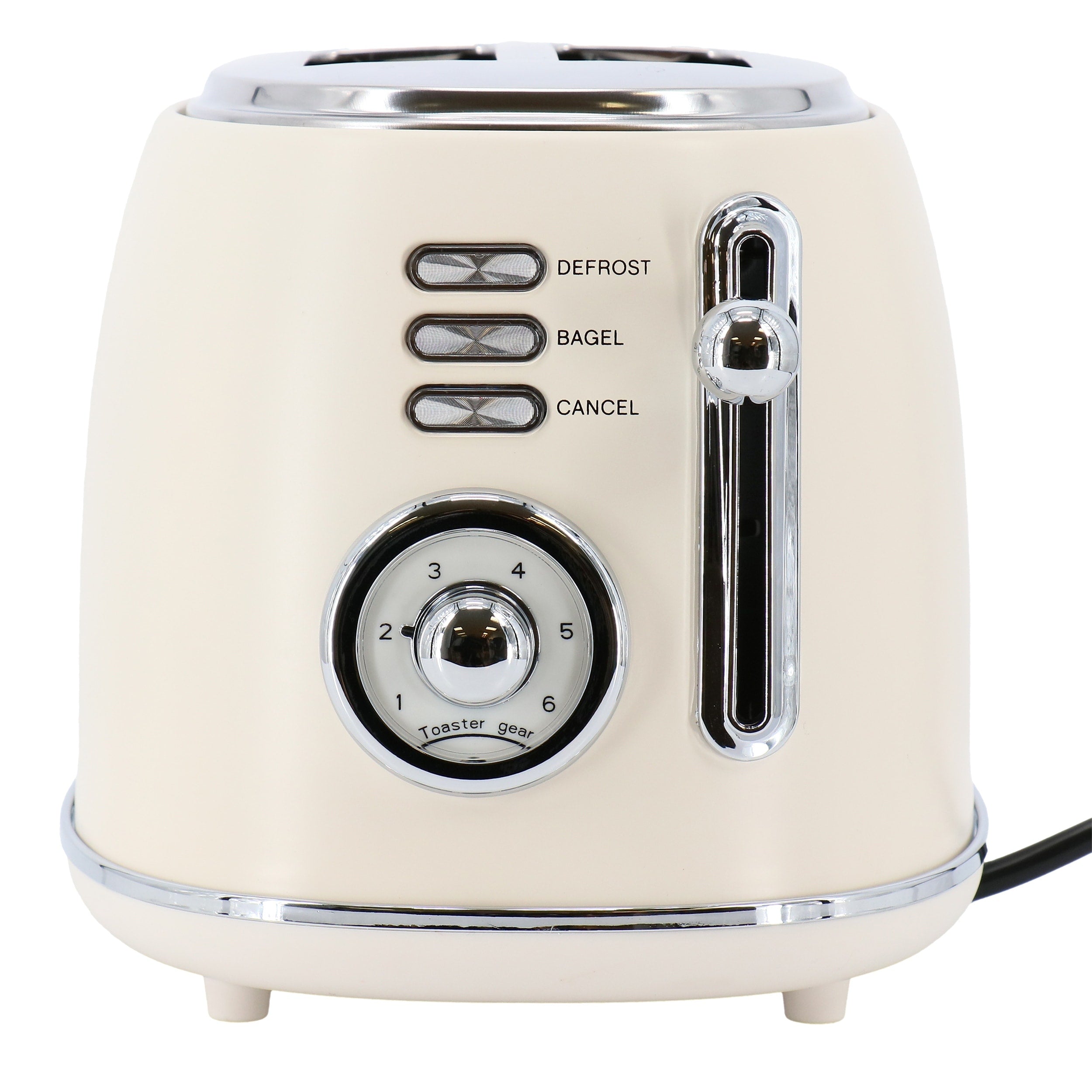 1.7 Quart Electric Tea Kettle and 2 Slice Toaster Combo in Matt Cream