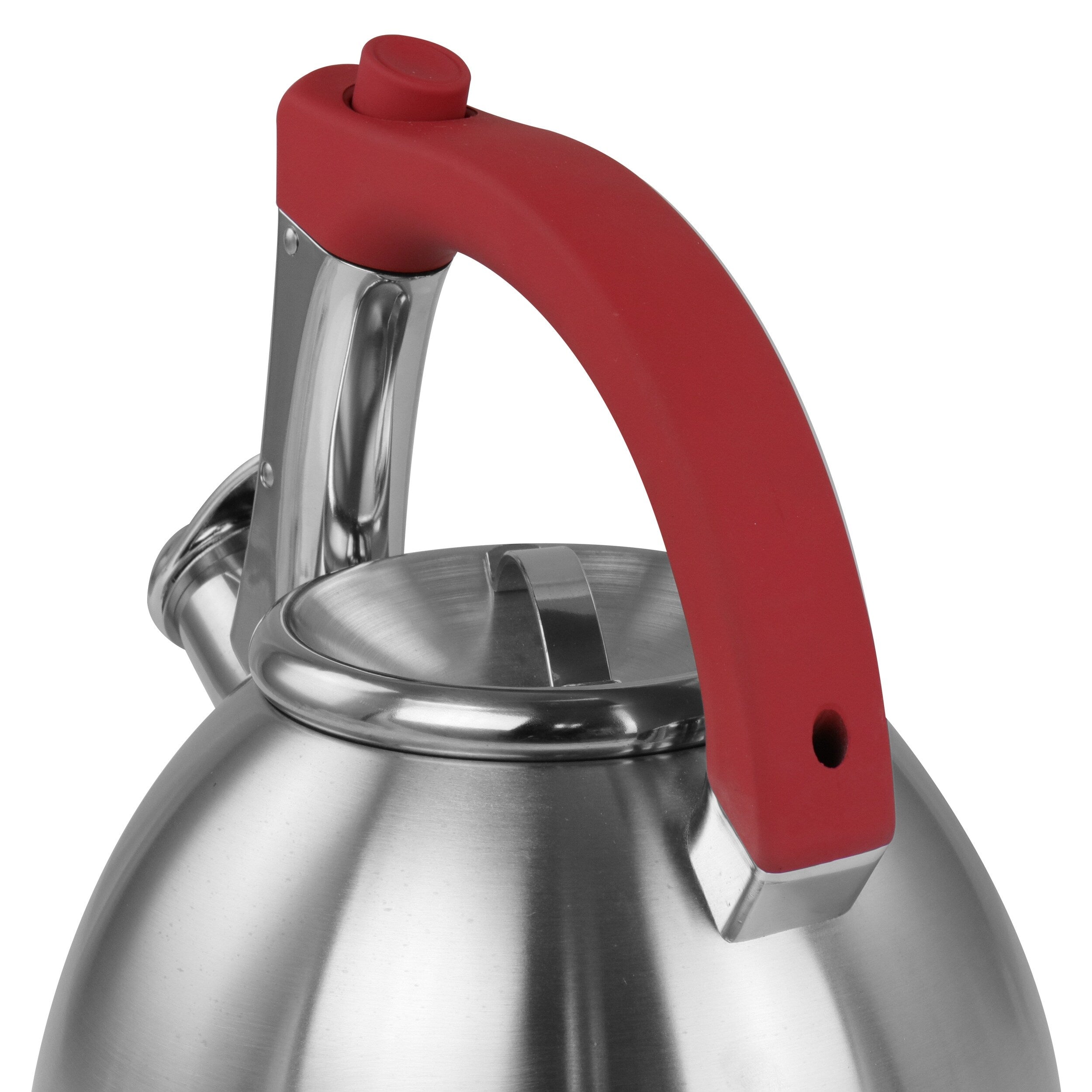 1.8 quart Stainless Steel Ergonomic Handle Wide Base Whistling Tea Kettle