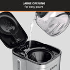 10-Cup Drip Coffee Maker, Digital Display, Stainless Steel Finish, Programmable Timer, Auto Shutoff