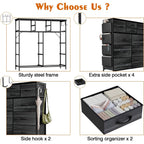 10 Drawer Dresser Fabric Closet Storage Tower Organizer Unit Bedroom