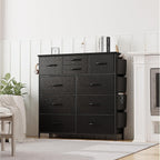 10 Drawer Dresser Fabric Closet Storage Tower Organizer Unit Bedroom