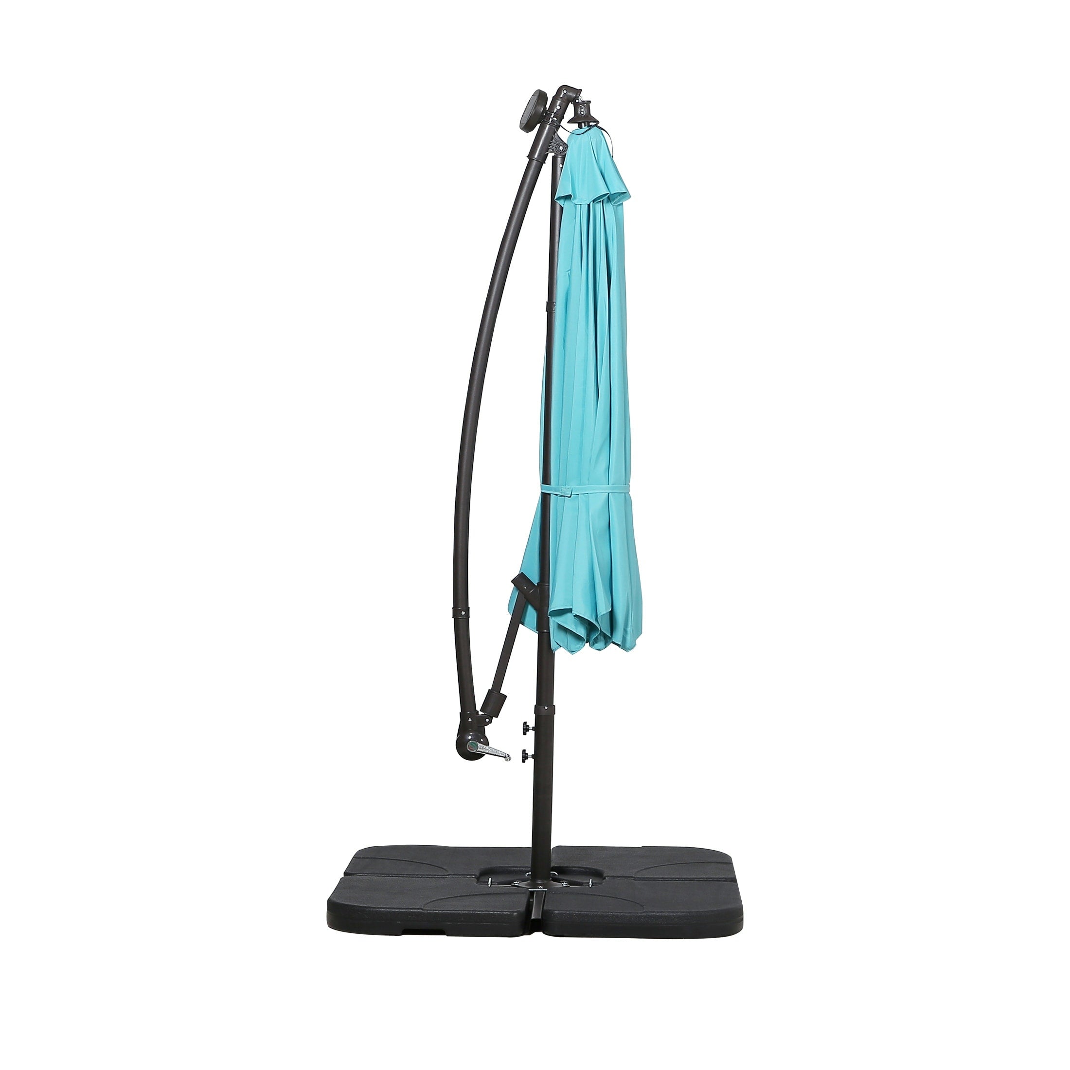 10 Ft. Solar Power Lighted Patio Umbrella with Base Stand