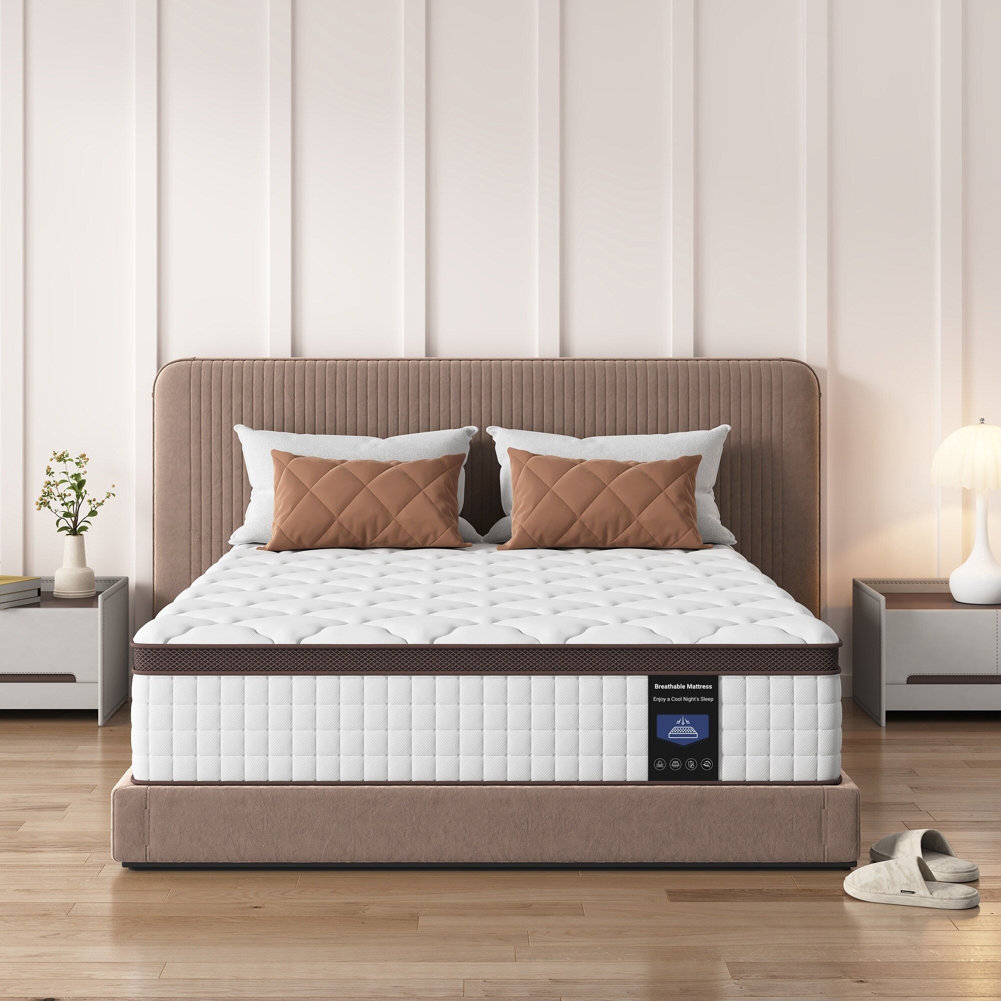 10 Hybrid Memory Foam Mattress - Medium Firm Support with Reinforced Coils for Pressure Relief, CertiPUR-US Certified