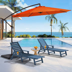 10 ft Steel Crank-lift Cantilever Umbrella With Weighted Base