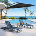 10 ft Steel Crank-lift Cantilever Umbrella With Weighted Base