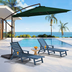 10 ft Steel Crank-lift Cantilever Umbrella With Weighted Base