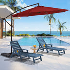 10 ft Steel Crank-lift Cantilever Umbrella With Weighted Base
