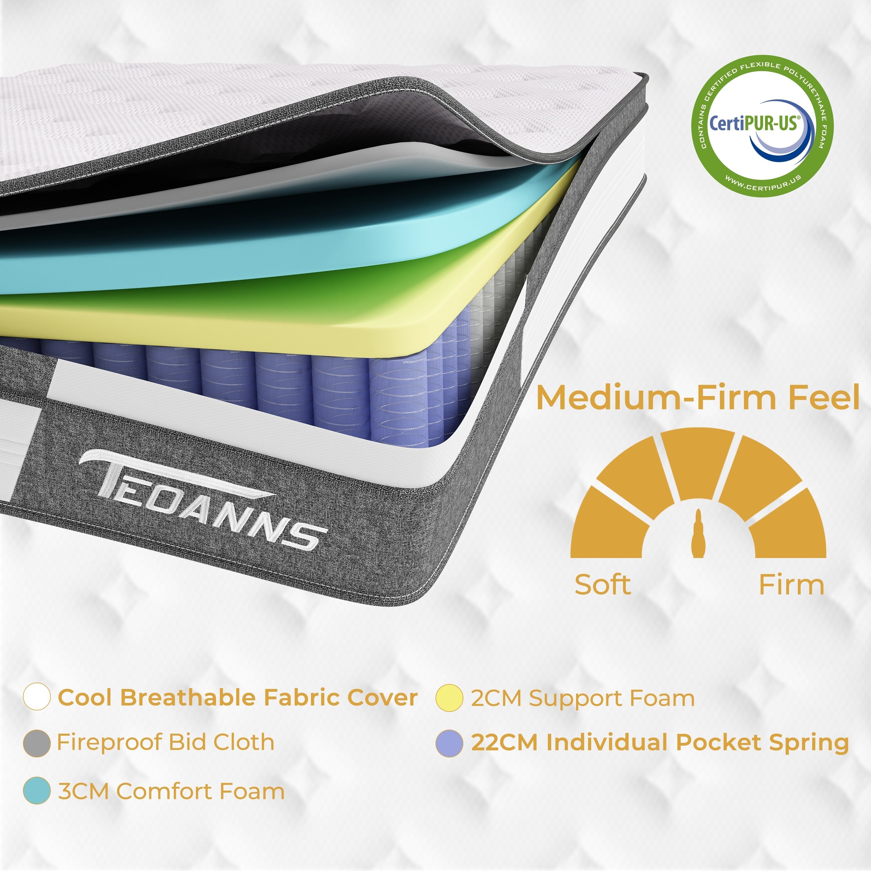 10-inch Memory Foam and Innerspring Hybrid Mattress