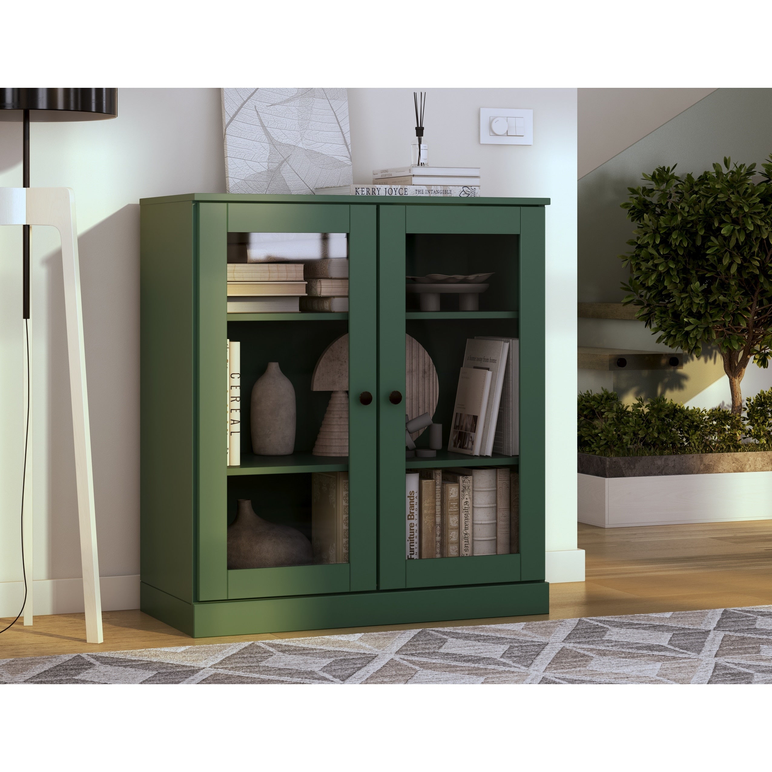 100% Solid Wood 3-shelf Bookcase with Optional Doors by Palace Imports
