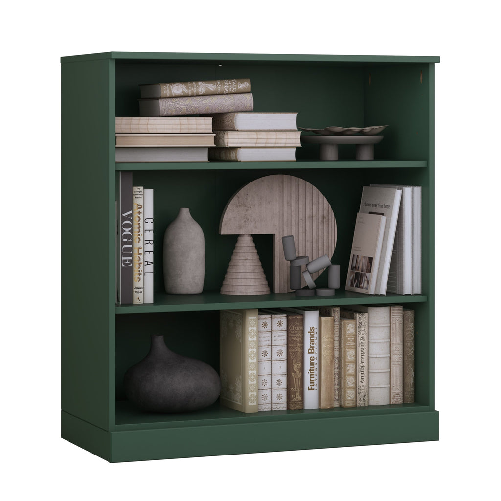 100% Solid Wood 3-shelf Bookcase with Optional Doors by Palace Imports