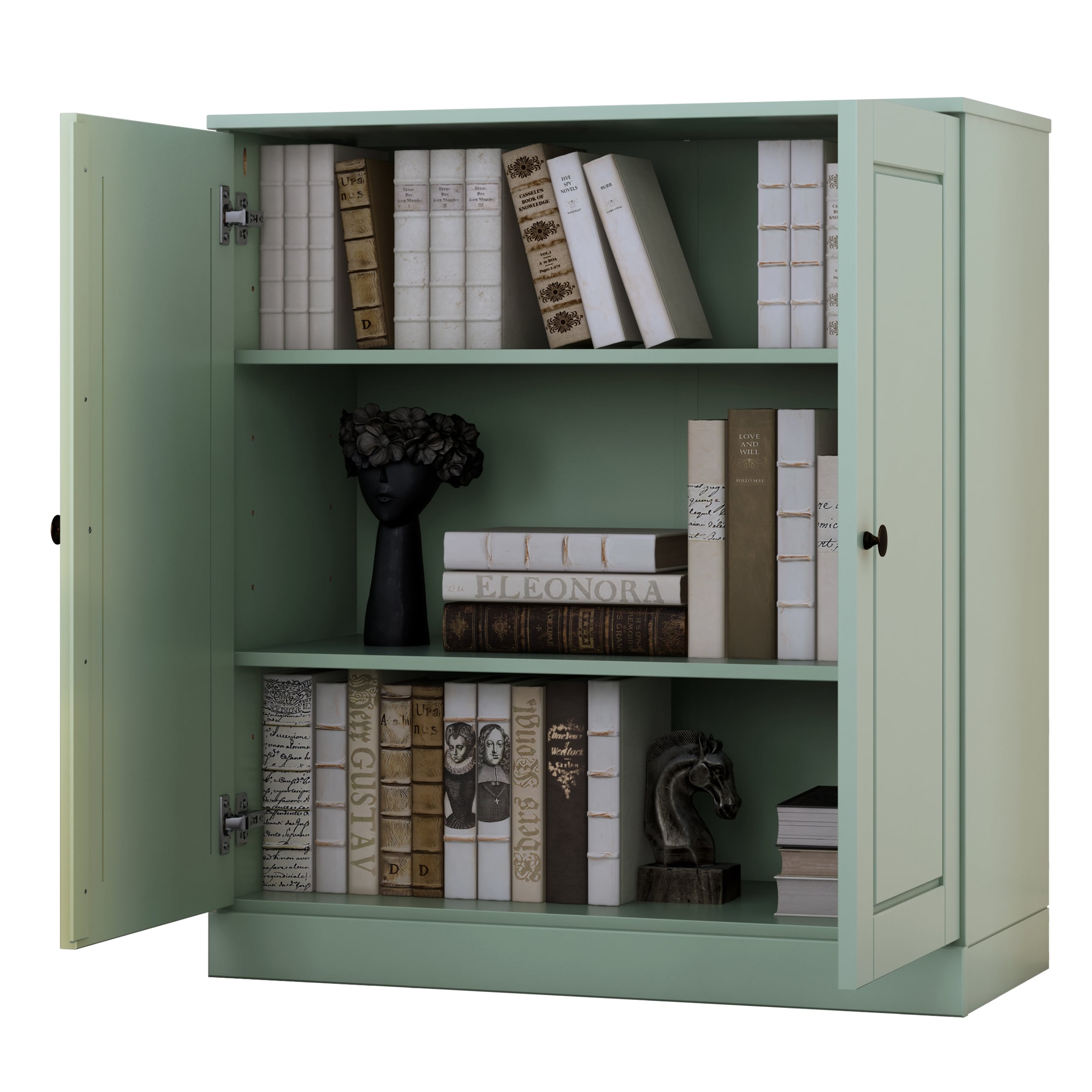 100% Solid Wood 3-shelf Bookcase with Optional Doors by Palace Imports