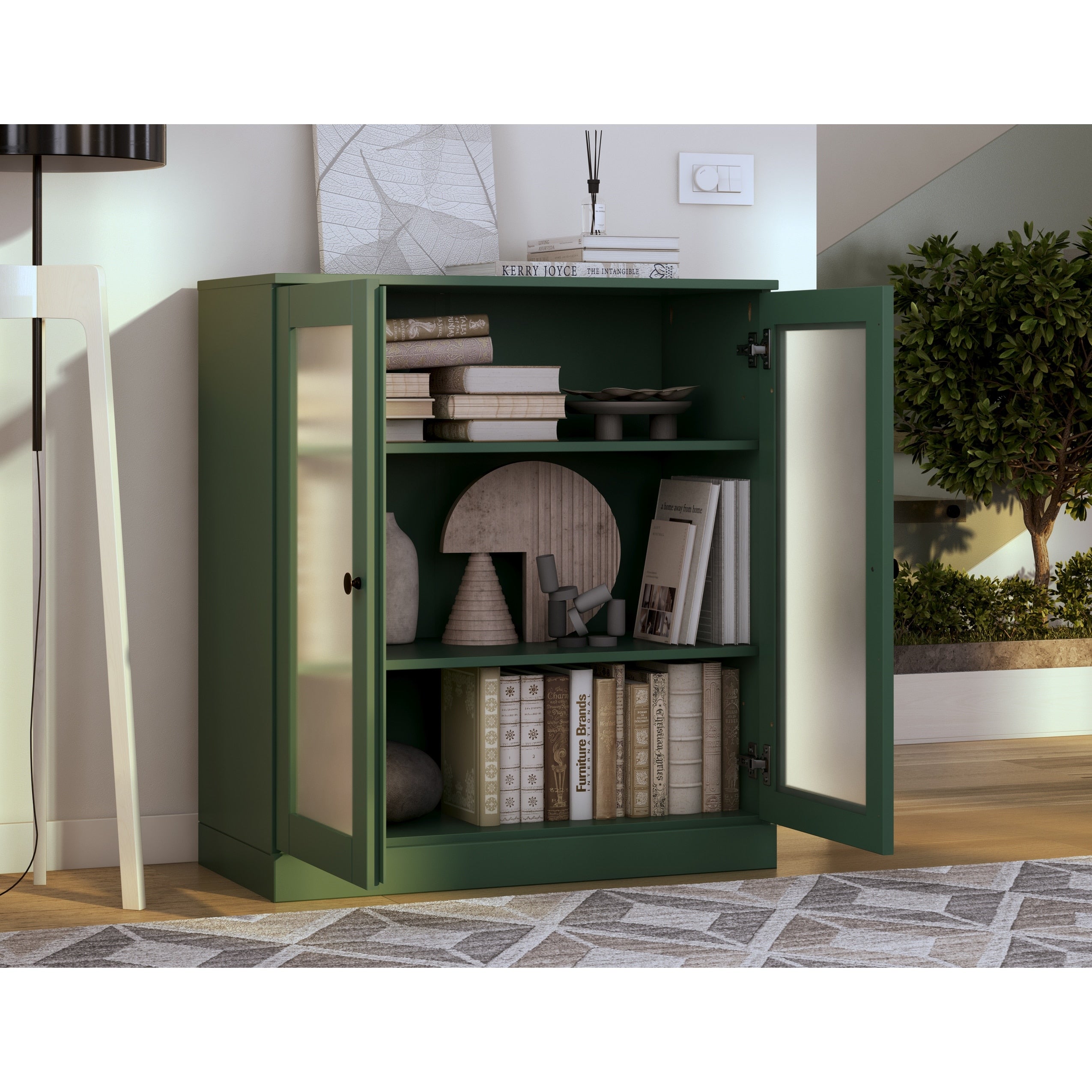 100% Solid Wood 3-shelf Bookcase with Optional Doors by Palace Imports