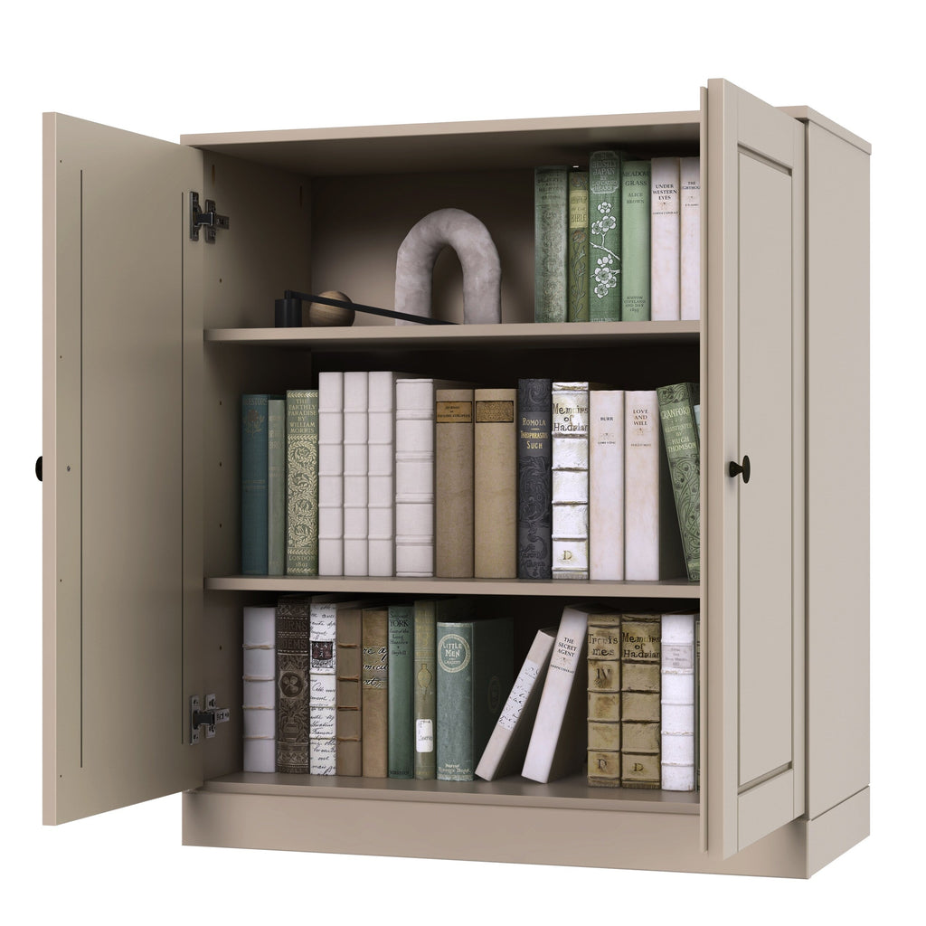100% Solid Wood 3-shelf Bookcase with Optional Doors by Palace Imports