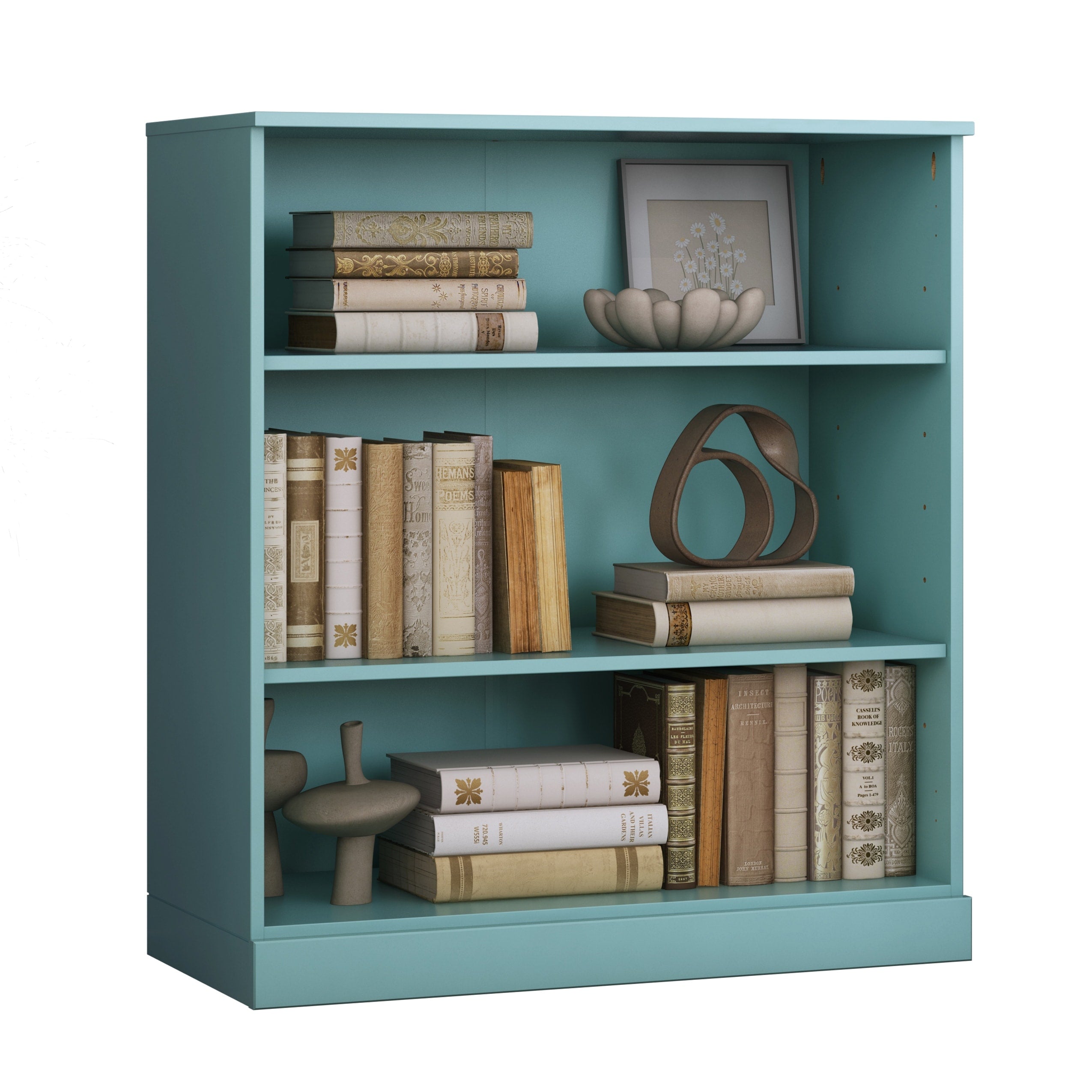 100% Solid Wood 3-shelf Bookcase with Optional Doors by Palace Imports