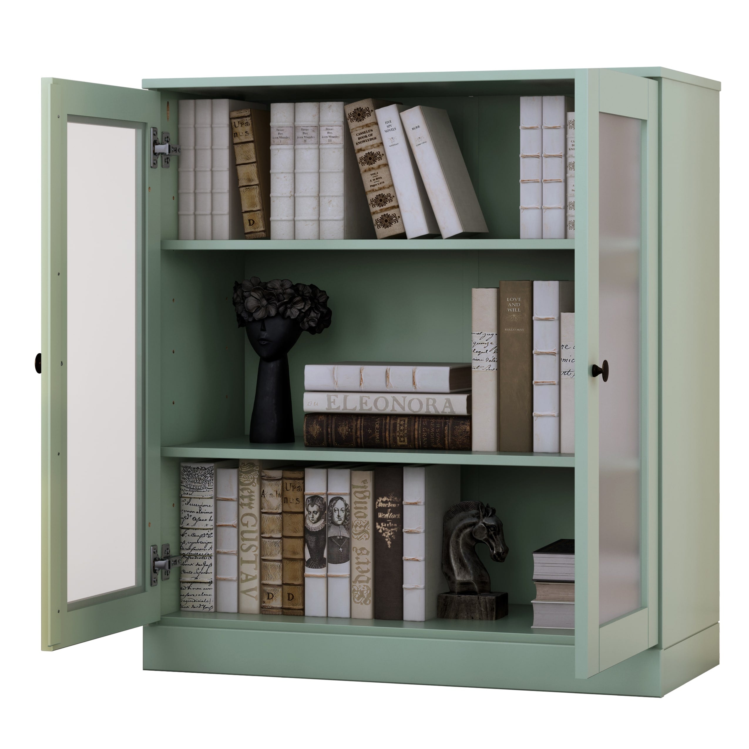 100% Solid Wood 3-shelf Bookcase with Optional Doors by Palace Imports