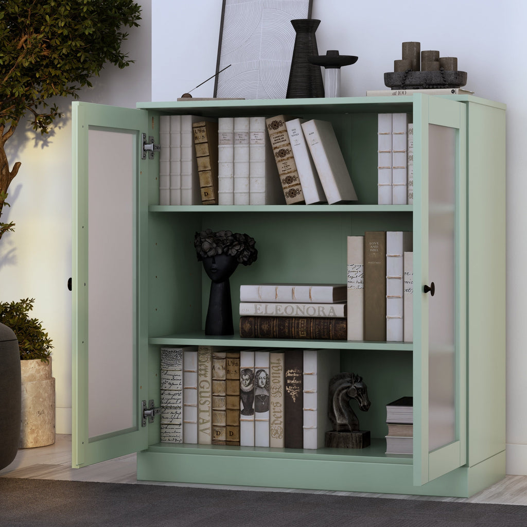 100% Solid Wood 3-shelf Bookcase with Optional Doors by Palace Imports