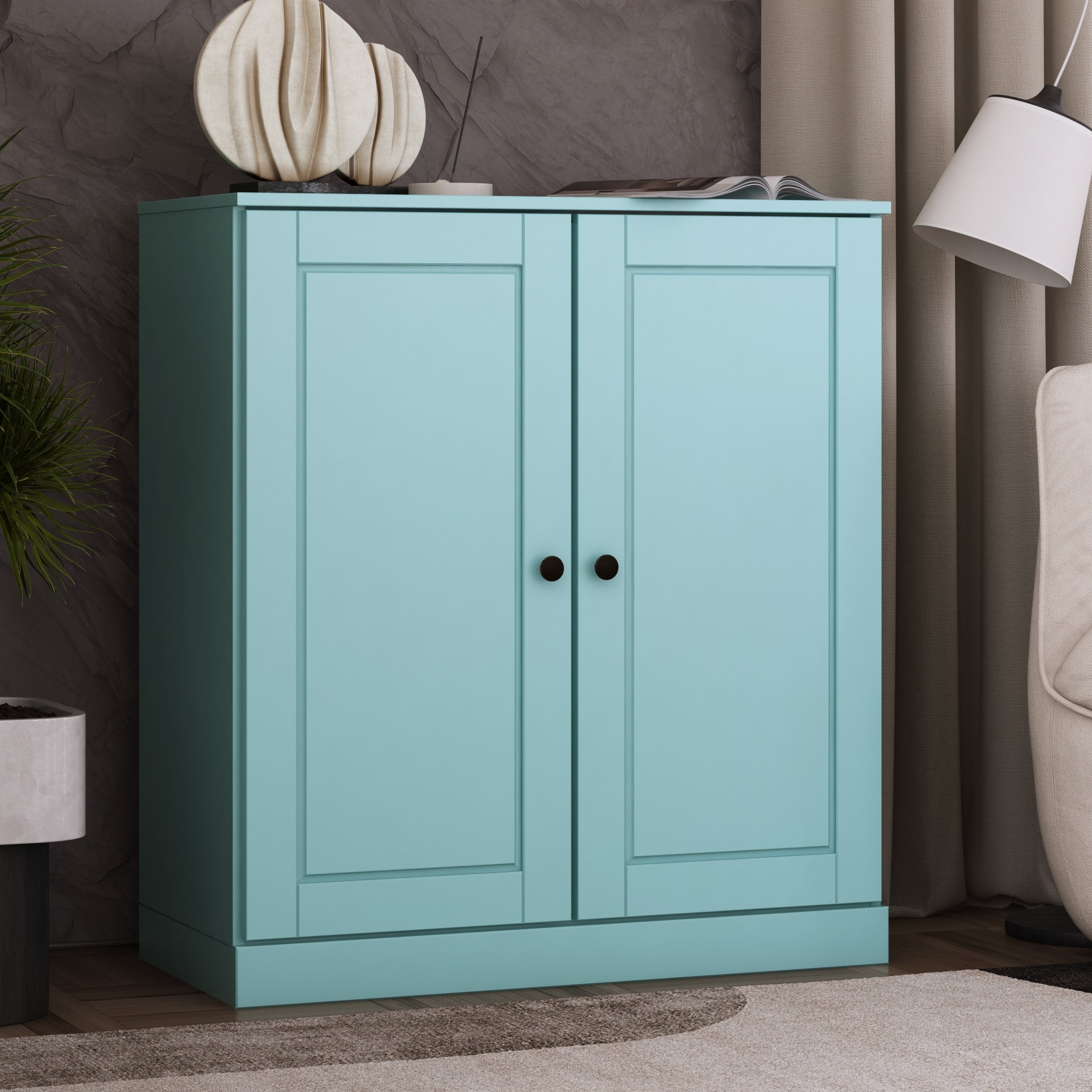 100% Solid Wood 3-shelf Bookcase with Optional Doors by Palace Imports