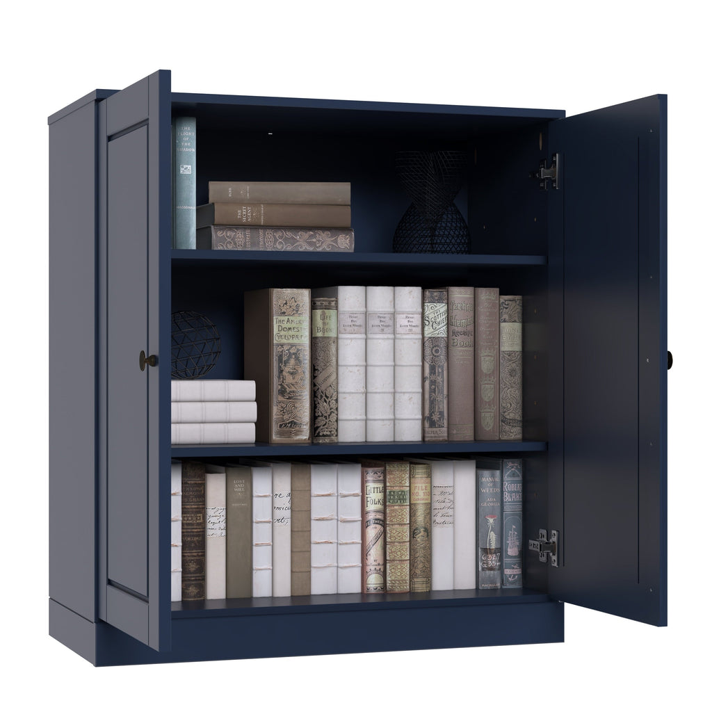 100% Solid Wood 3-shelf Bookcase with Optional Doors by Palace Imports