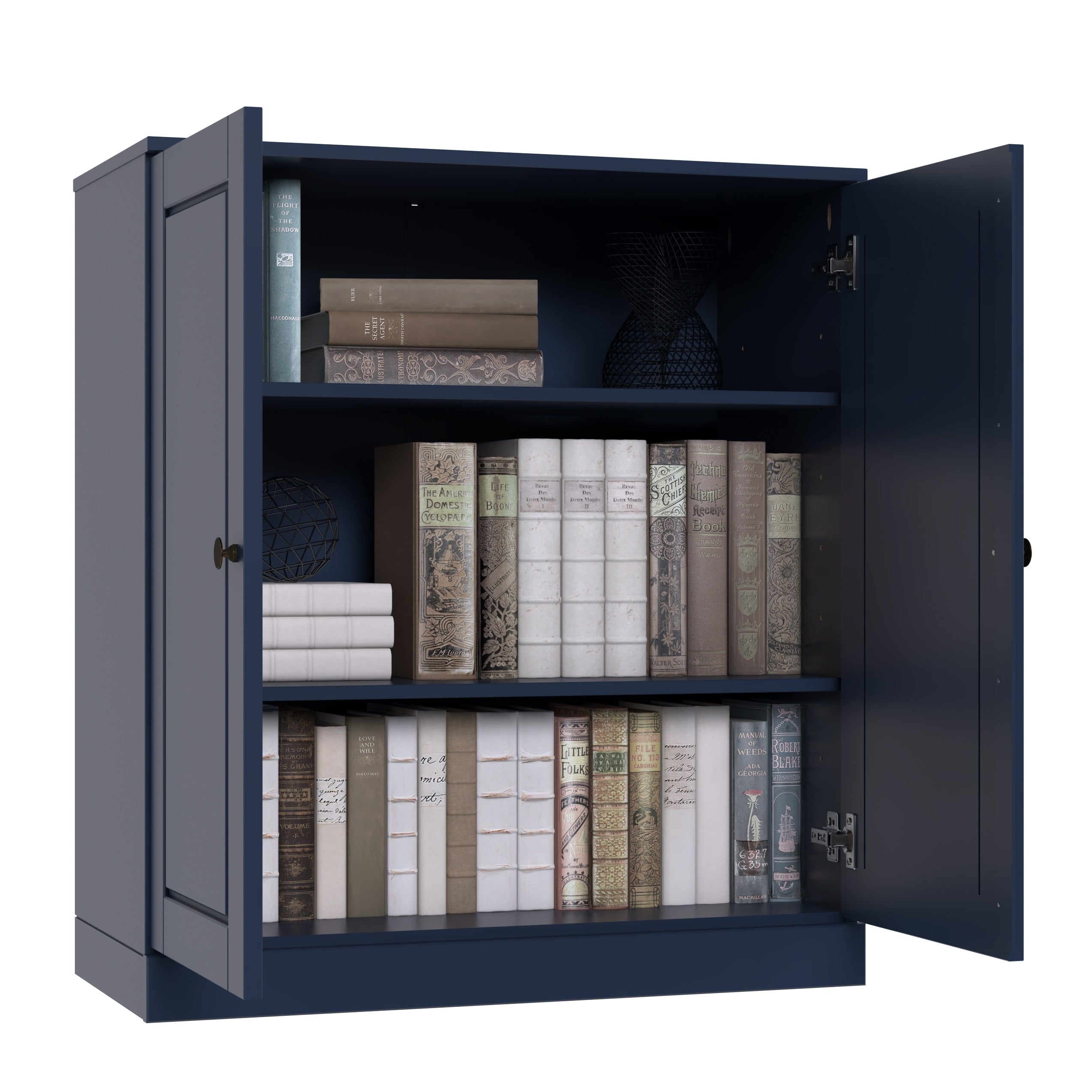 100% Solid Wood 3-shelf Bookcase with Optional Doors by Palace Imports
