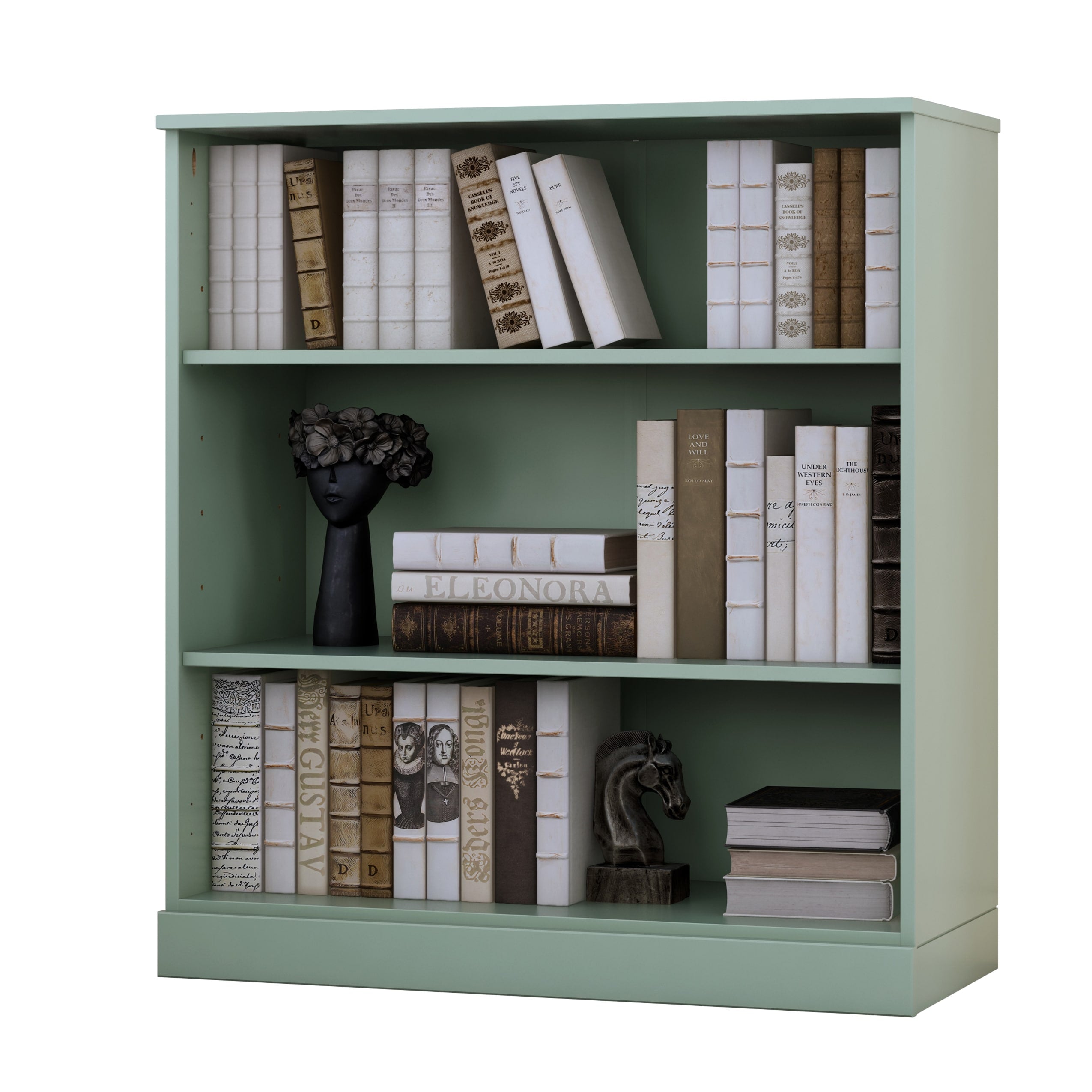 100% Solid Wood 3-shelf Bookcase with Optional Doors by Palace Imports