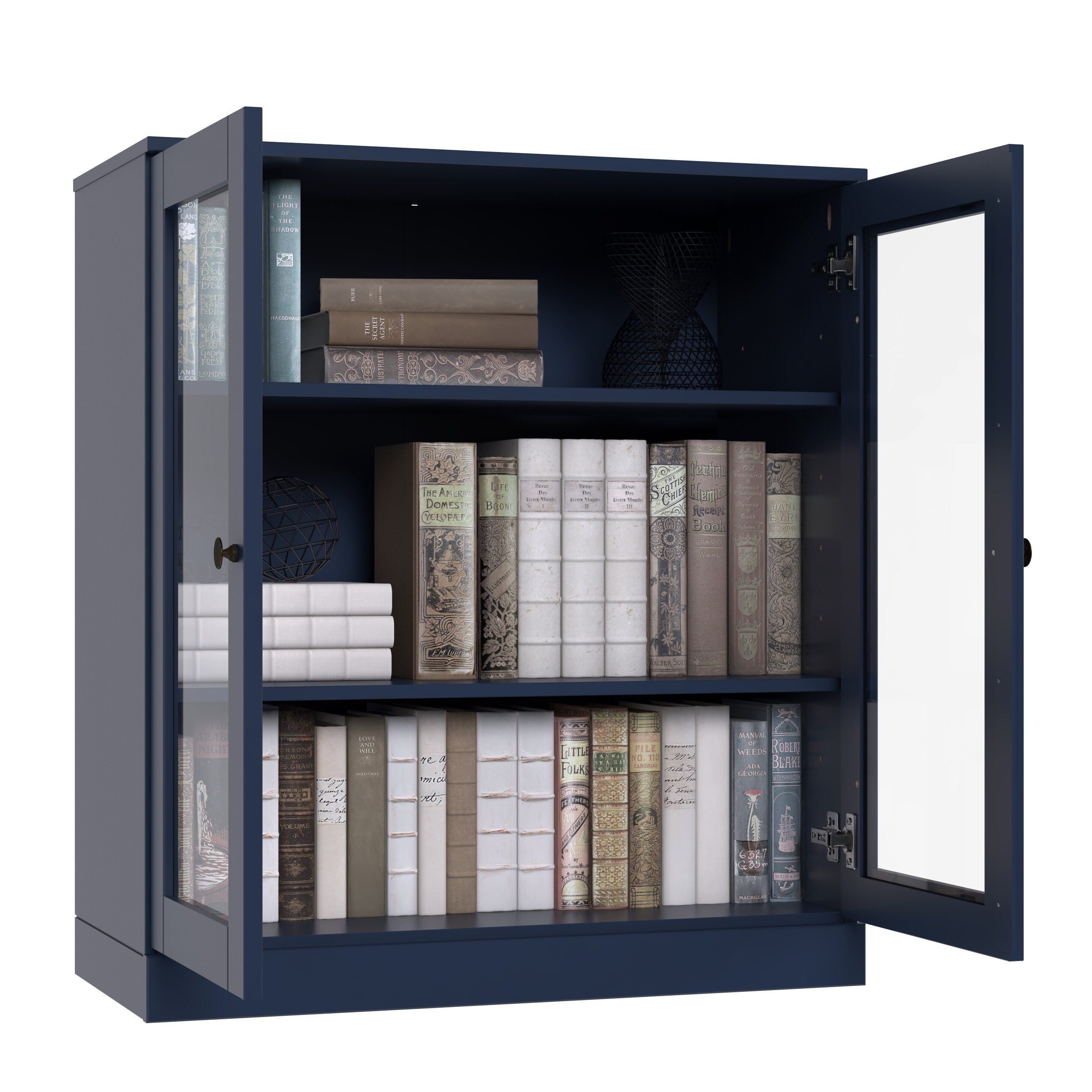100% Solid Wood 3-shelf Bookcase with Optional Doors by Palace Imports
