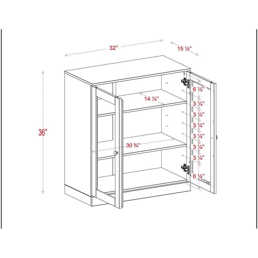 100% Solid Wood 3-shelf Bookcase with Optional Doors by Palace Imports