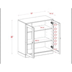 100% Solid Wood 3-shelf Bookcase with Optional Doors by Palace Imports