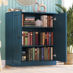 100% Solid Wood 3-shelf Bookcase with Optional Doors by Palace Imports