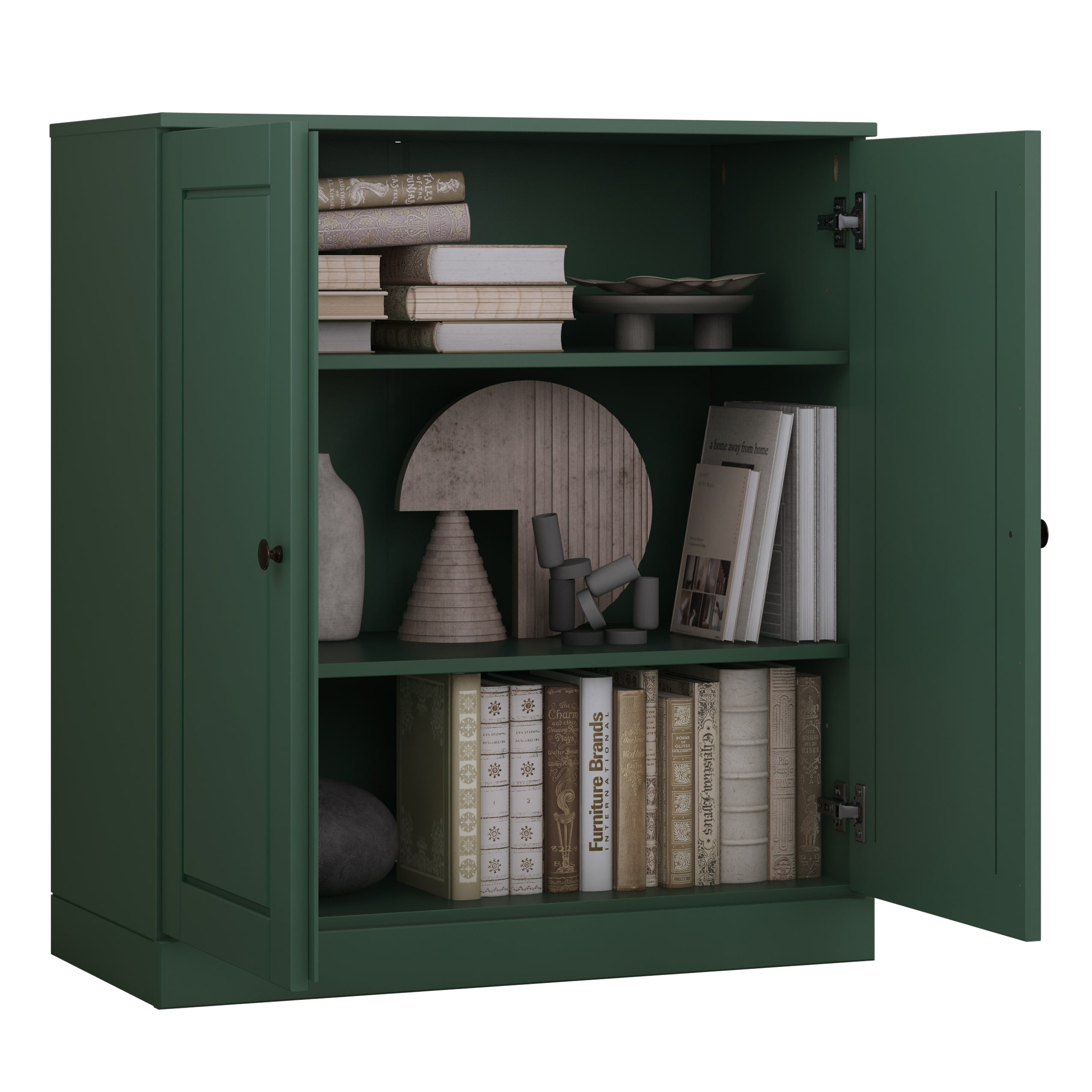 100% Solid Wood 3-shelf Bookcase with Optional Doors by Palace Imports