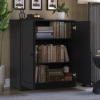 100% Solid Wood 3-shelf Bookcase with Optional Doors by Palace Imports