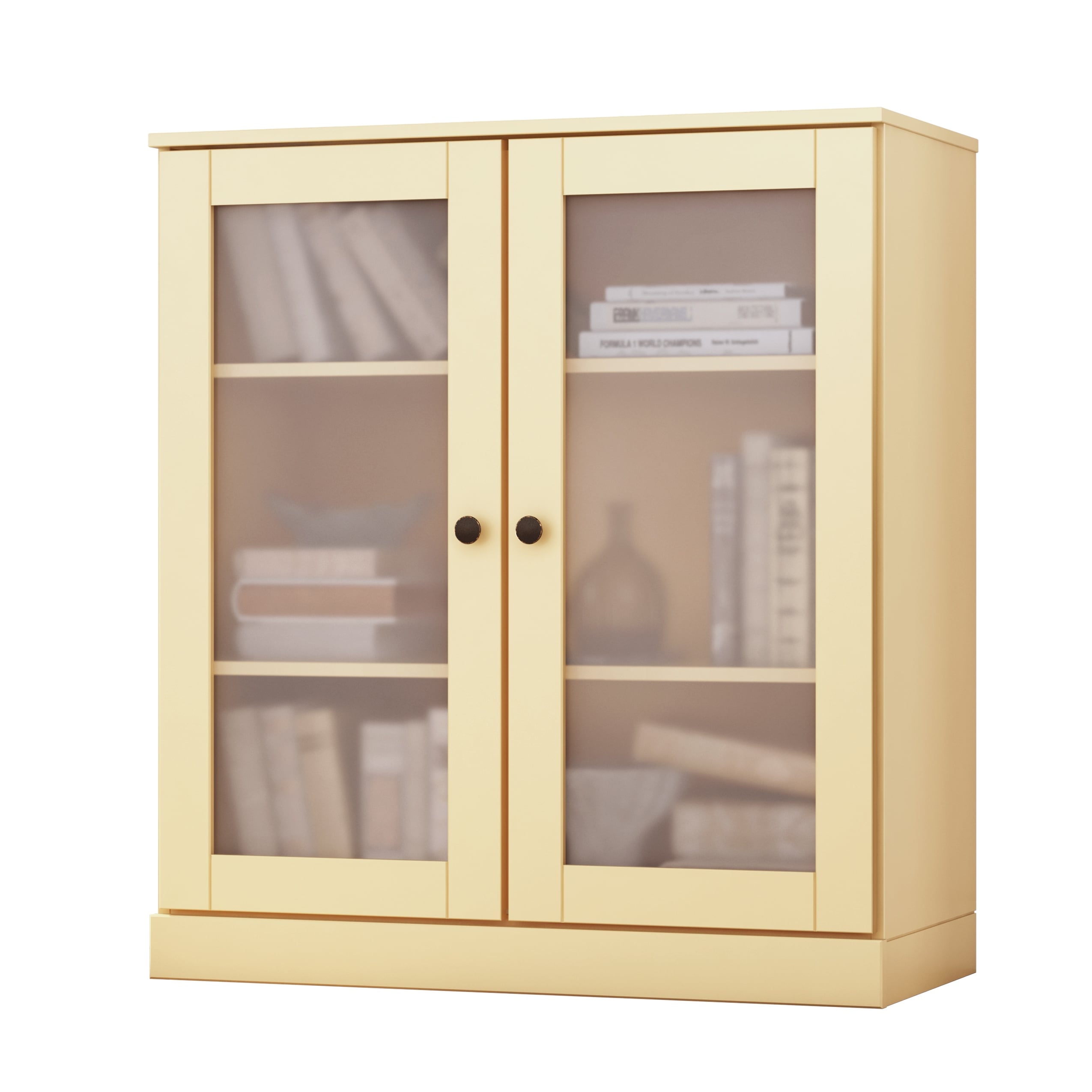 100% Solid Wood 3-shelf Bookcase with Optional Doors by Palace Imports