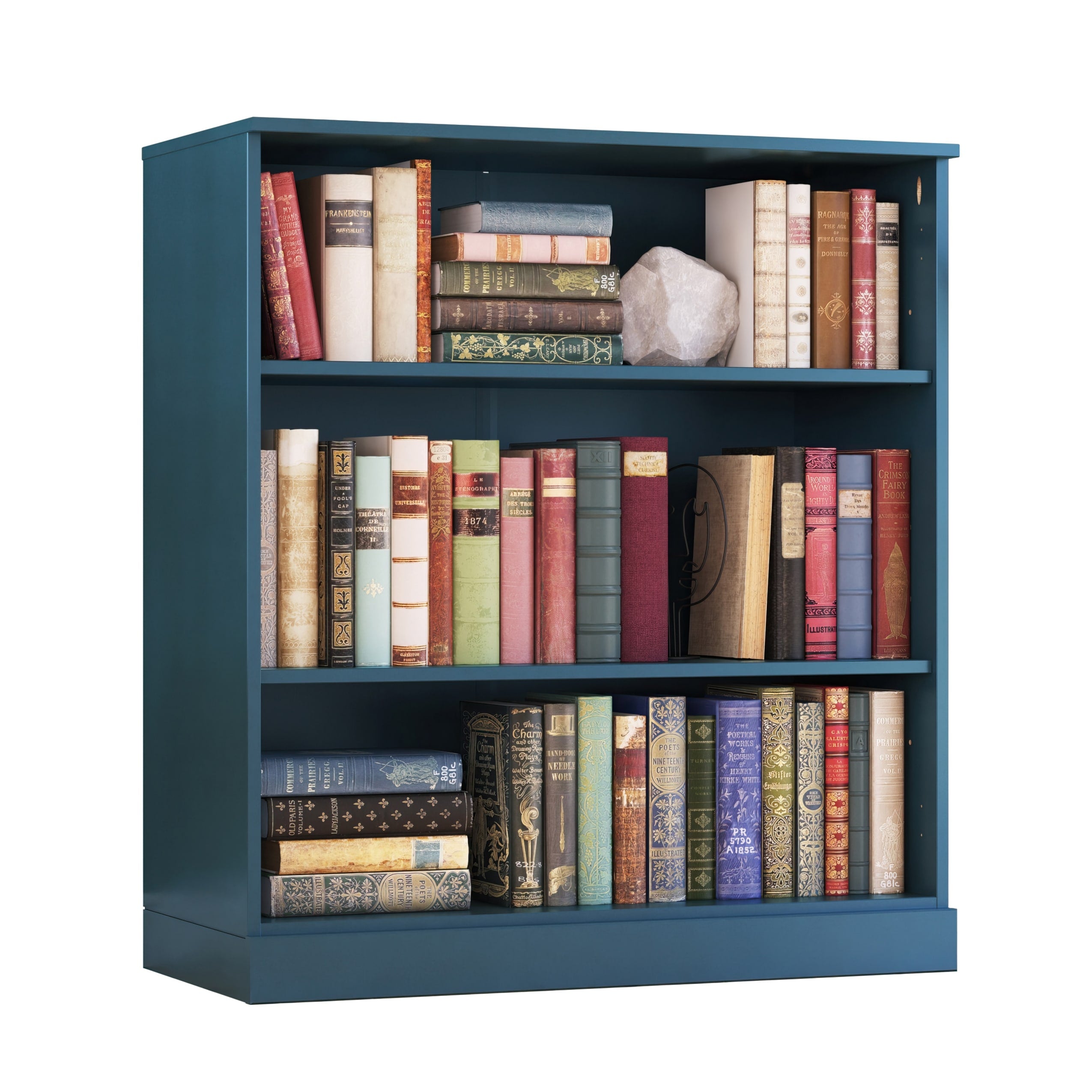 100% Solid Wood 3-shelf Bookcase with Optional Doors by Palace Imports