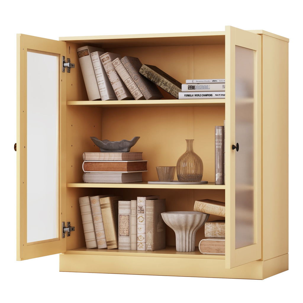 100% Solid Wood 3-shelf Bookcase with Optional Doors by Palace Imports