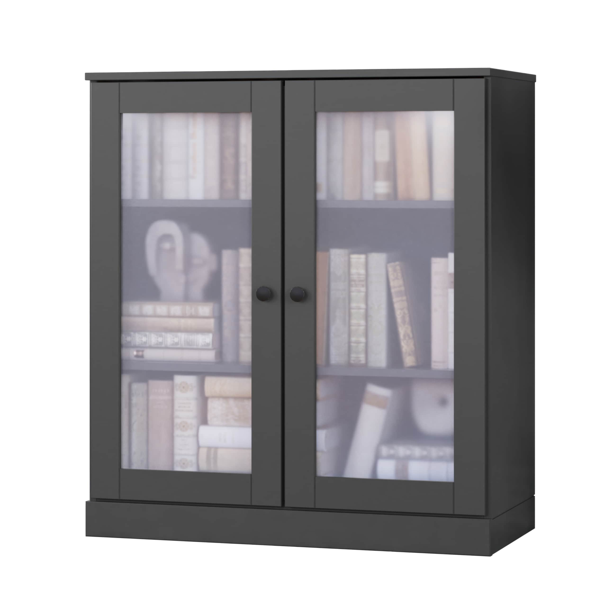 100% Solid Wood 3-shelf Bookcase with Optional Doors by Palace Imports
