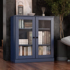 100% Solid Wood 3-shelf Bookcase with Optional Doors by Palace Imports