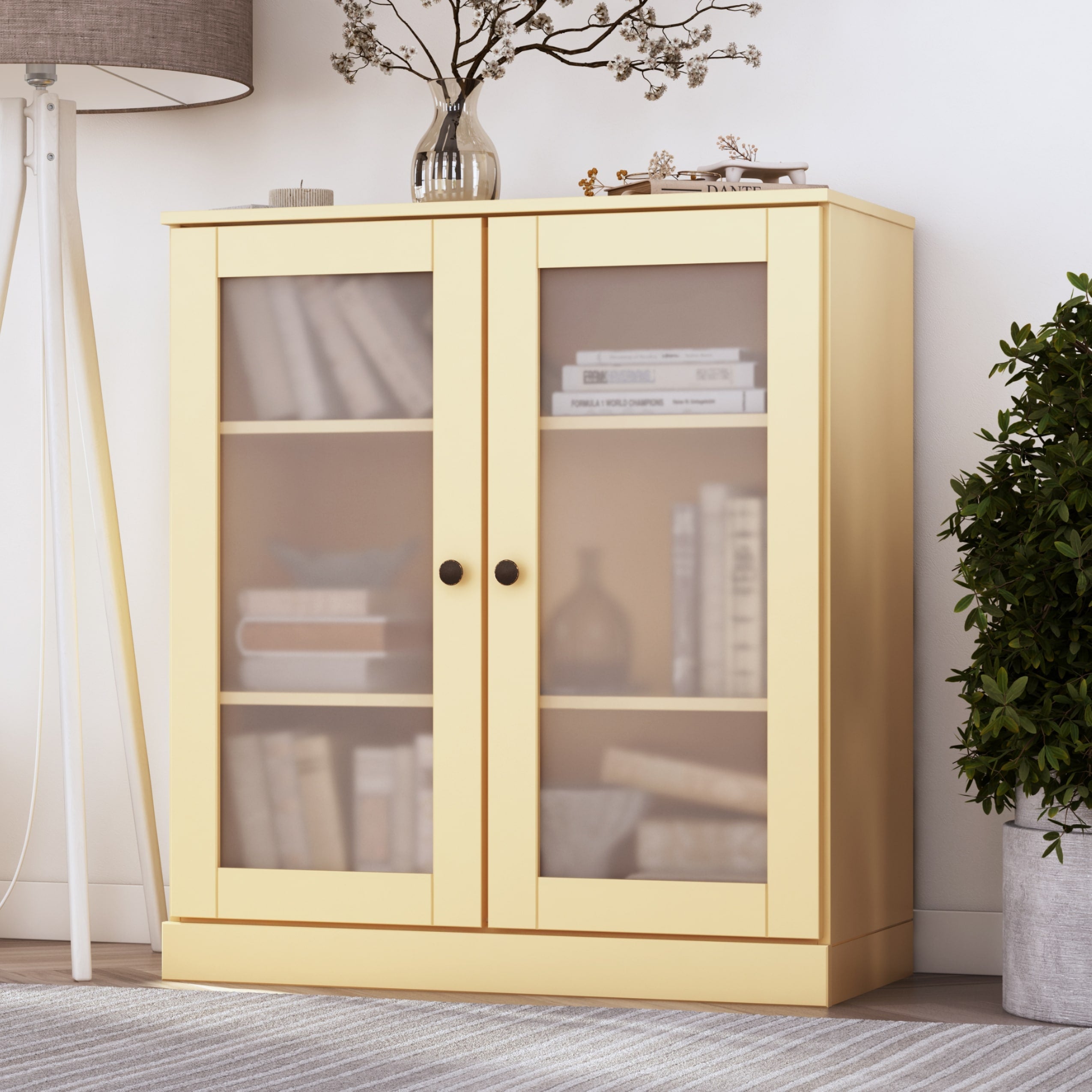 100% Solid Wood 3-shelf Bookcase with Optional Doors by Palace Imports