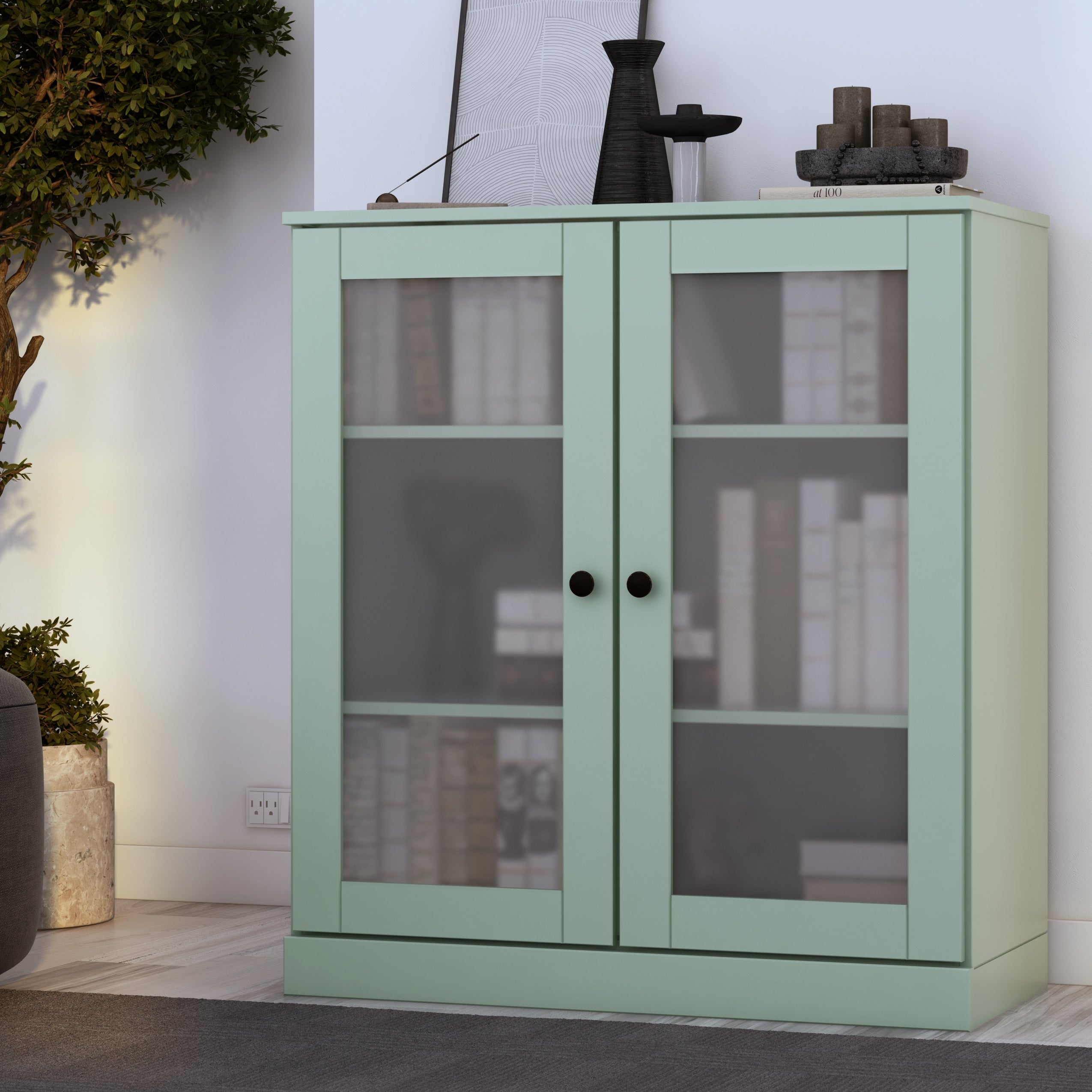 100% Solid Wood 3-shelf Bookcase with Optional Doors by Palace Imports